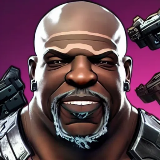 Image similar to pc master race character with the face of terry crews