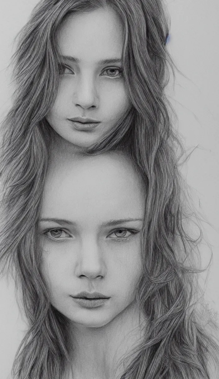 Prompt: pencil drawing of Dasha Nekrasova, highly detailed