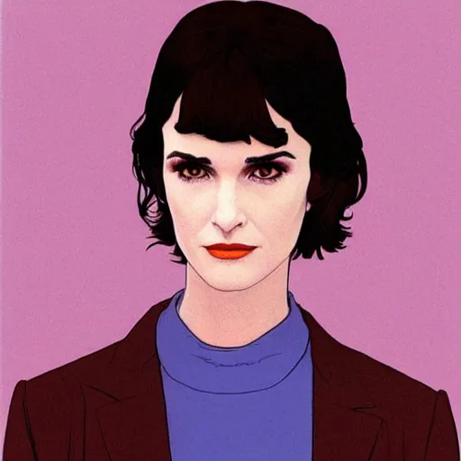 Image similar to “ winona ryder retro minimalist portrait by jean giraud, moebius, sharp, smooth face, comic!!!, 8 k ”