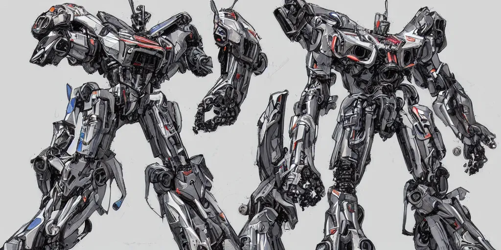 Image similar to mecha concept design by kim jung gi