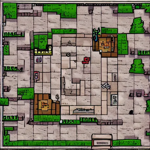 Prompt: top down battle map of an undead dungeon