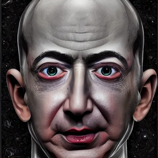 Image similar to jeff bezos scariest horror nightmare by junji ito, digital art, deepdream cosmic, 3 d high definition, trending on artstation, photorealistic, high resolution, 8 k, octane, hyper detailed, trending on deviantart insane details, intricate, elite, ornate, elegant trend, highly detailed and intricate, sharp focus, photography, unreal engine