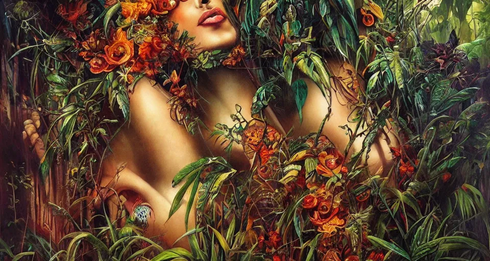 Image similar to lush jungle by Karol Bak