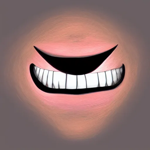 Image similar to a smile, black background, digital art