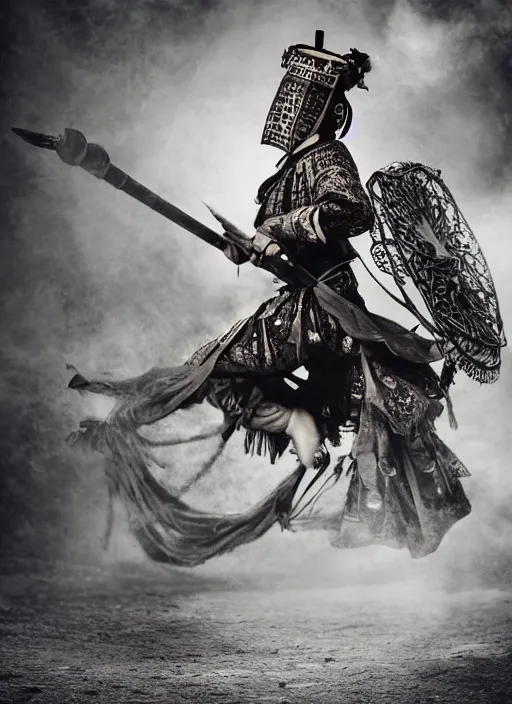 Prompt: old vintage photo of Chinese ancient warrior female on the complex steam punk hooverboard with Jet engine, extreme sports photography , dynamic photography,clean symmetrical face, high speed,dirt and grawel flying in the spot, lens flares, dust in the air, dramatic lighting, intricate, highly detailed, centered, smooth, sharp focus, sports photography, old photo, black and white, sepia, cinematic lighting, cinematic angle, national geographic