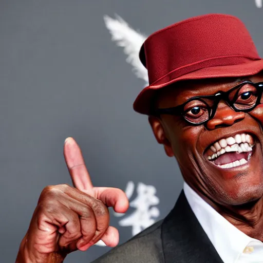 Prompt: samuel l jackson wearing a cute japanese maid dress, 4 k, hyper realistic