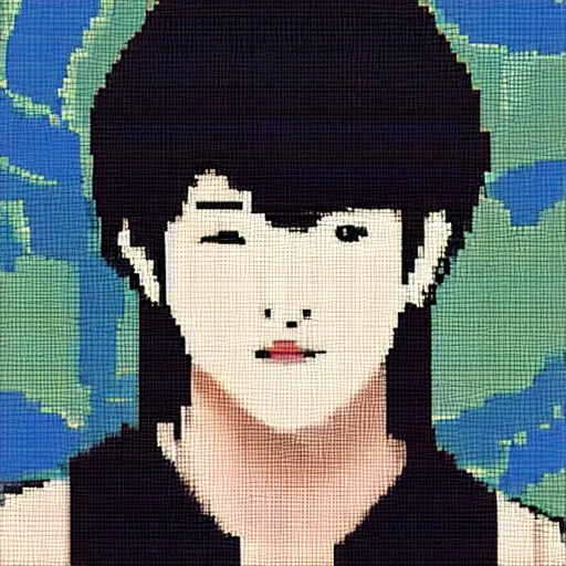 Image similar to “K-pop idol Changbin pixel art”