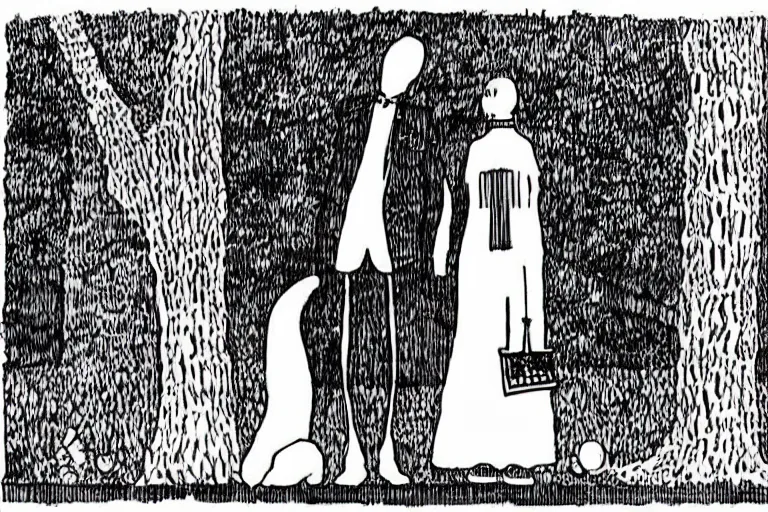 Prompt: a picture by edward gorey