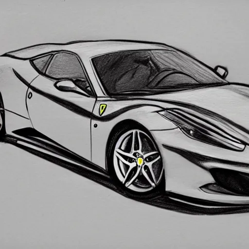 Image similar to sketch of a ferrari