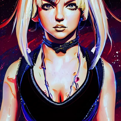 Prompt: ilya kuvshinov and katsuhiro otomo style britney spears, deep focus, fantasy, intricate, elegant, highly detailed, digital painting, artstation, concept art, matte, sharp focus, illustration