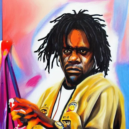 Prompt: chief keef painting