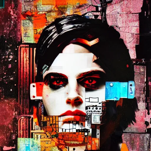 Image similar to Roman cyberpunk God, collage, minimal style, digital painting, 4k, HDR, vernacular, fashion, smooth, sharp focus, art by Sandra Chevrier, John Hoyland, teamLab