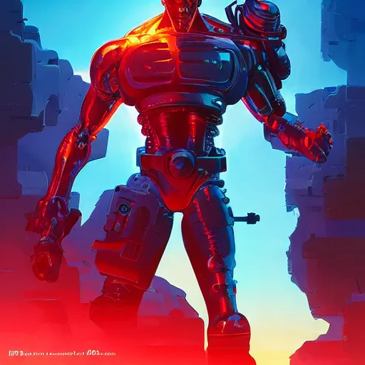 Prompt: hero world the terminator, behance hd by jesper ejsing, by rhads, makoto shinkai and lois van baarle, ilya kuvshinov, rossdraws global illumination