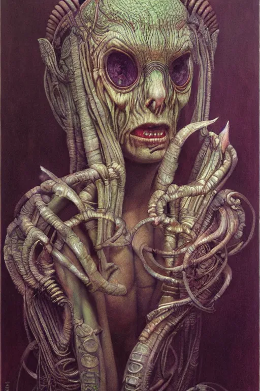 Prompt: hyper realistic painting of tiki by wayne barlowe, beksinski, hr giger, austin osman spare, bussiere, roberto ferri, rembrandt, luis ricardo falero, intrincate ornaments