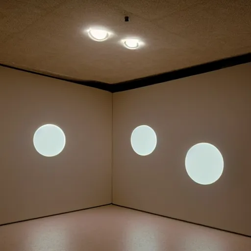 Prompt: Mercury droplets floating in free space, geometric, James Turrell, lighting, highly detailed, cinematic