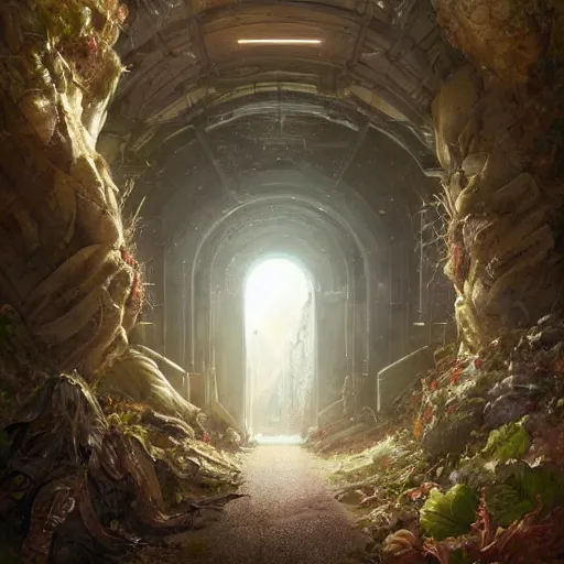 Image similar to the end is near, the light is at the end of the tunnel by arcimboldo, greg rutkowski