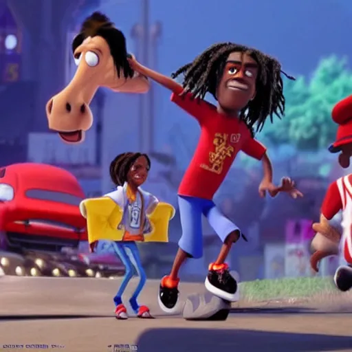 Image similar to Rapper Chief Keef Seen I’m Pixar animated movie up 4k quality super realistic