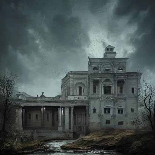 Image similar to michal karcz dark surrealism painting., detailed, elegant, intricate, 4 k, renaissance painting