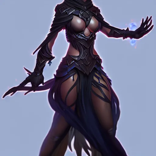 Image similar to dark sorceress full body view, highly detailed, zeronis style, artstation, soft light, illustration, character design, concept art, correct anatomy