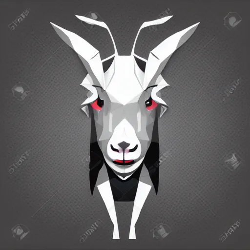 Image similar to demonic goat vector illustration, low poly