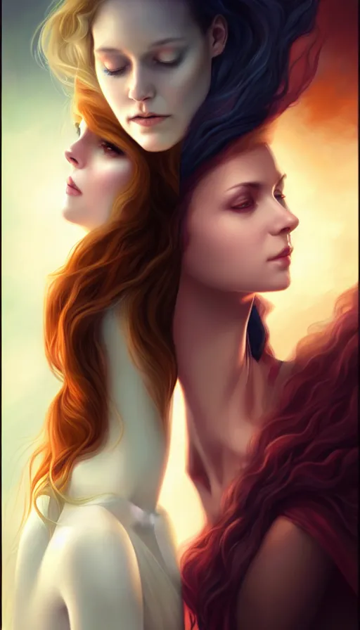 Image similar to the two complementary forces that make up all aspects and phenomena of life, by Charlie bowater