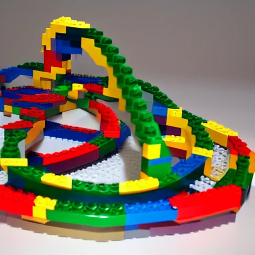 Prompt: lego dna helix