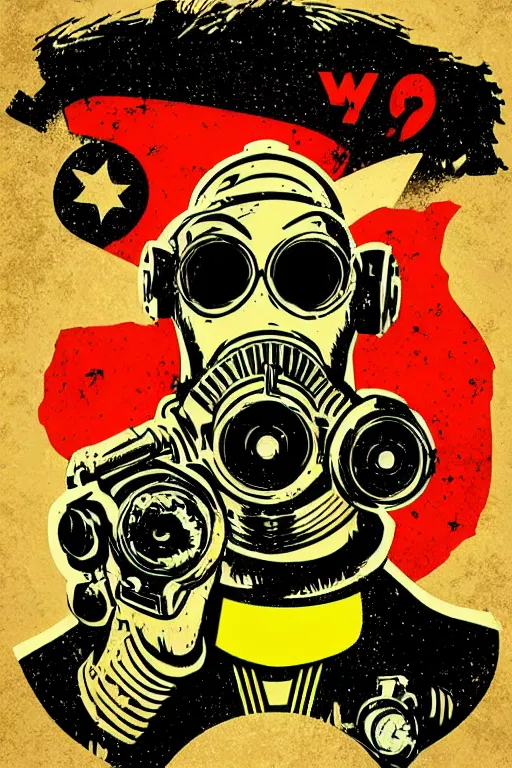 Image similar to fallout 7 6 retro futurist illustration art by butcher billy, sticker, colorful, illustration, highly detailed, simple, smooth and clean vector curves, no jagged lines, vector art, smooth andy warhol style