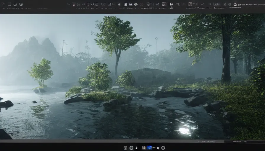 Image similar to the two complementary forces that make up all aspects and phenomena of life, with CRYENGINE