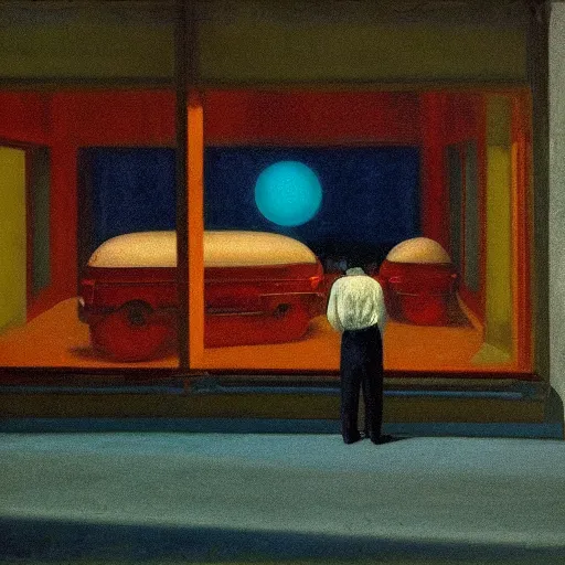 Image similar to a lonely figure in mumbai, hyperrealistic film still by edward hopper, by gottfried helnwein, by klimt, by paolo uccello, art nouveau, highly detailed, strong lights, liminal, eerie, metaphysical, bright pastel colors,