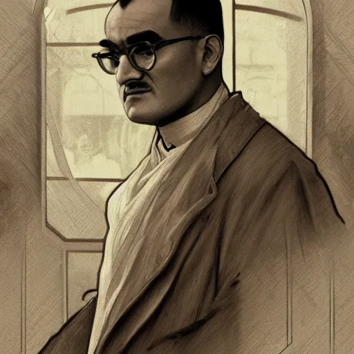 Prompt: amazing lifelike award winning pencil illustration of father oscar Romero trending on art station artgerm Greg rutkowski alphonse mucha cinematic