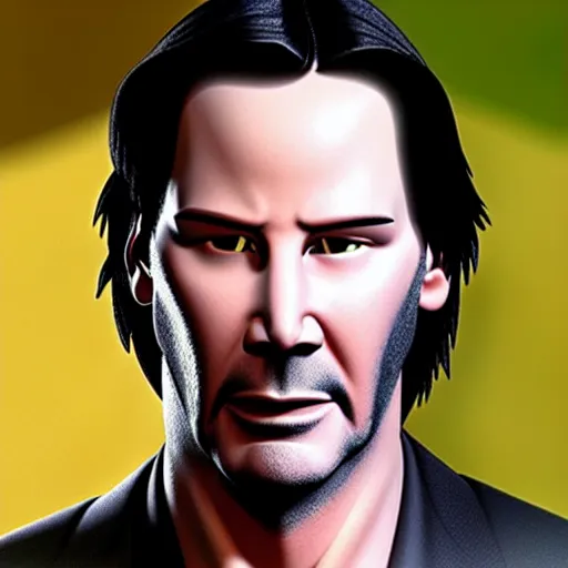 Prompt: keanu reeves shrek hybrid