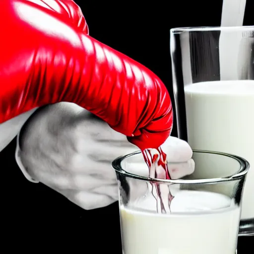 Image similar to punching contest in a glas of milk