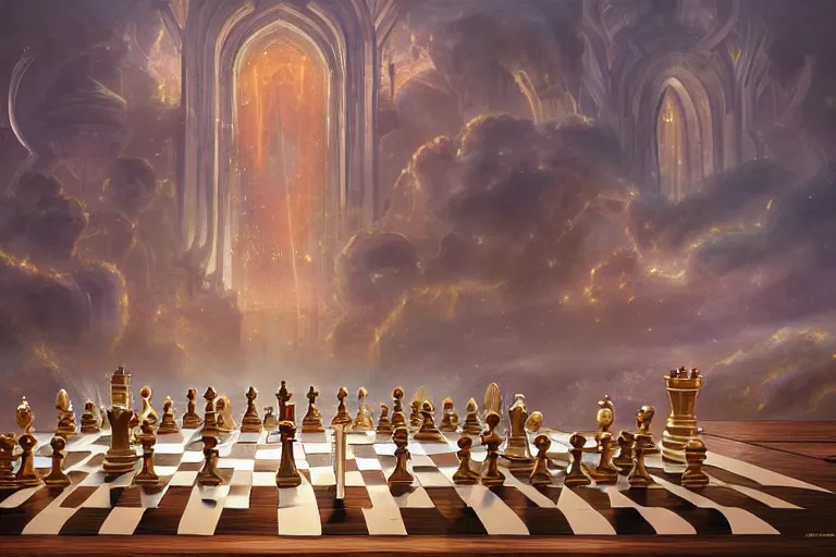 Make 3d chess with fantasy magical environment