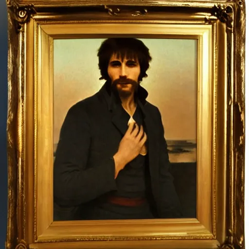 Image similar to Painting of Davy Jones. Art by William Adolphe b Bouguereau. During golden hour. Extremely detailed. Beautiful. 4K. Award winning.