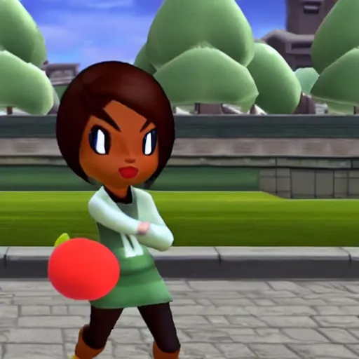 Prompt: Condoleezza Rice in Super Smash Bros, game screenshot