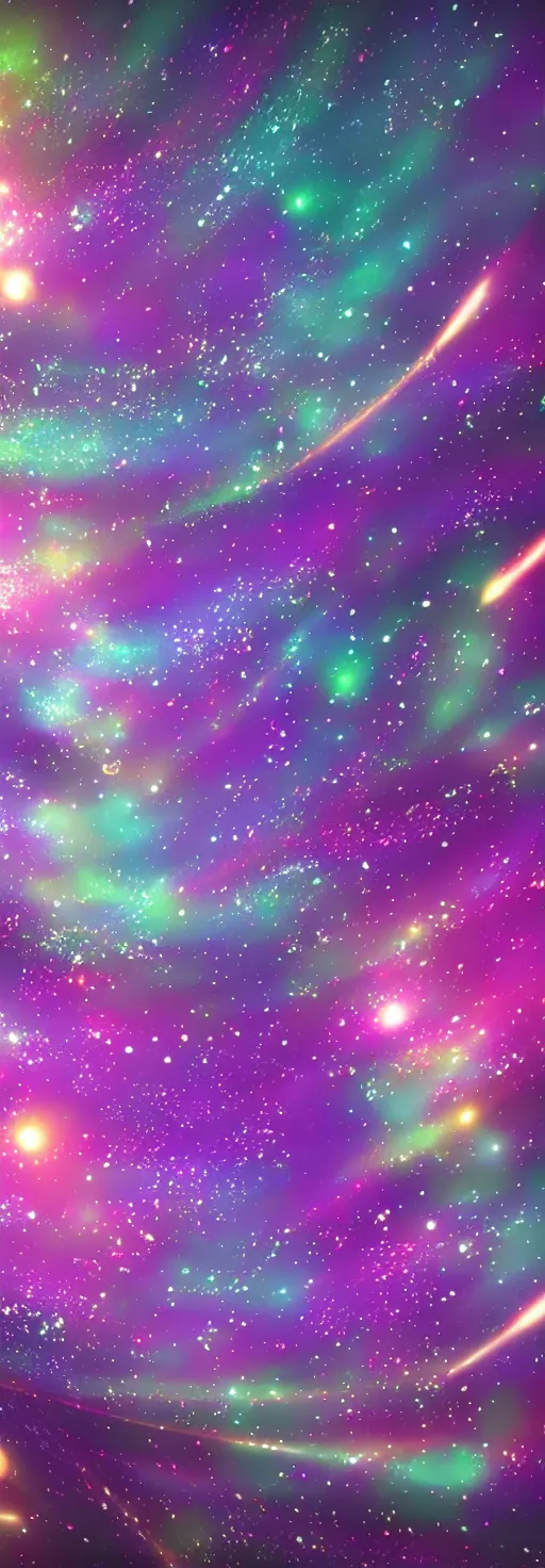 Prompt: rocket milky_way sparkles rainbow octane 3d render, very beautiful