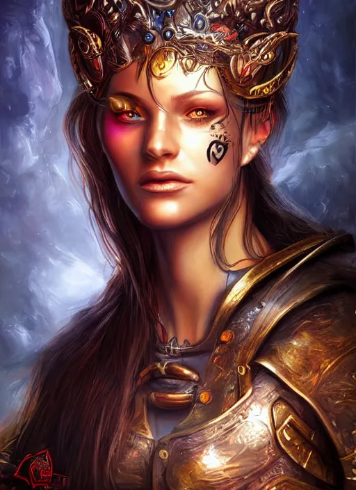 Image similar to a higly detailed airbrush portrait painting of a fantasy character, fantasy portrait, pinterest, baldur's gate, dynamic lighting, ambient lighting, deviantart