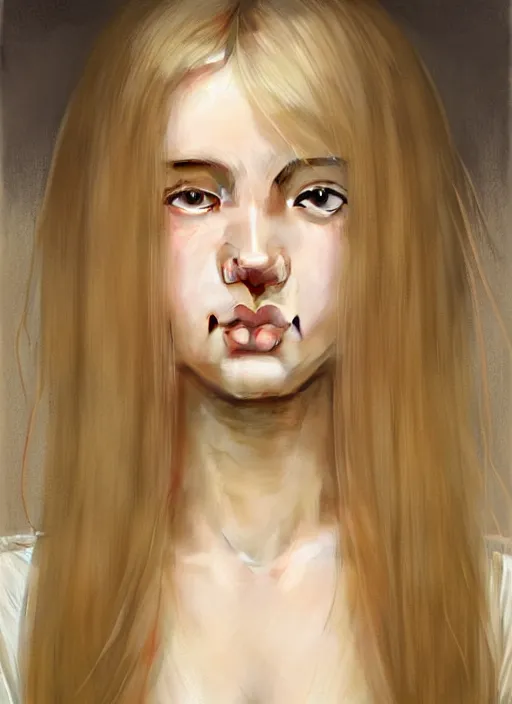 Prompt: symmetry!! portrait of young woman blessed with ever - increasing physical and mental perfection, slice - of - life, realism, blonde hair, perfect face!! intricate, elegant, highly detailed, holy perfection!! digital painting, artstation, concept art, smooth, sharp focus, illustration, humanity, art by artgerm and greg rutkowski and alphonse mucha