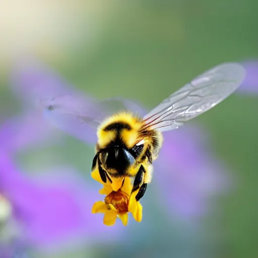 Image similar to a bee landing on a burning flower, the forest is on fire, there is fire everywhere, beautiful macro photography, perfect focus, nice composition