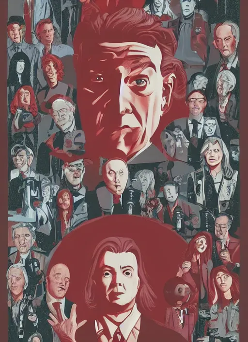 Image similar to twin peaks movie poster art by brian k. vaughan