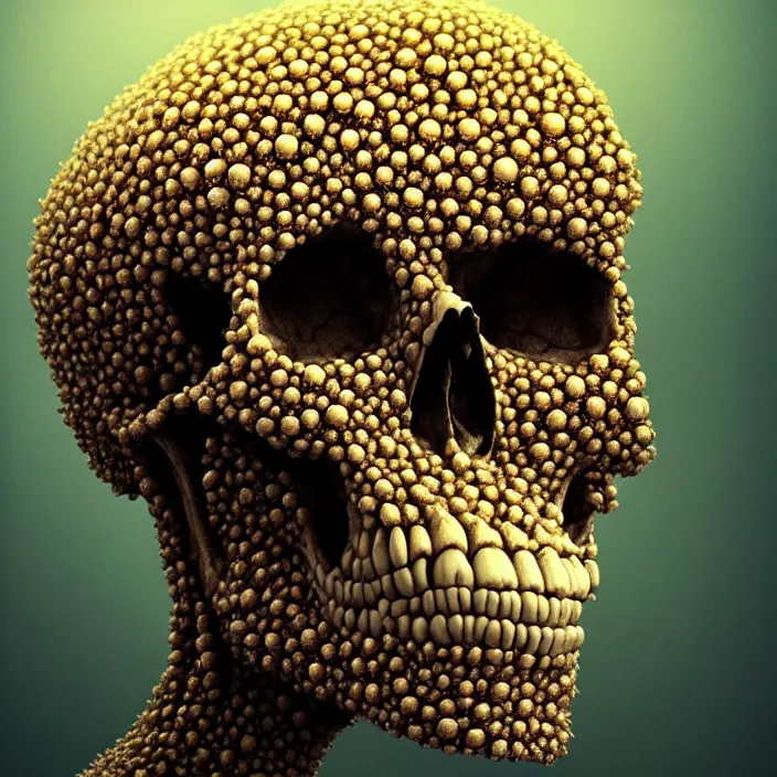 Image similar to portrait of a melting skull. covered in ants. intricate abstract. intricate artwork. nightmare fuel. by Tooth Wu, wlop, beeple, dan mumford. octane render, trending on artstation, greg rutkowski very coherent symmetrical artwork. cinematic, hyper realism, high detail, octane render, 8k, iridescent accents