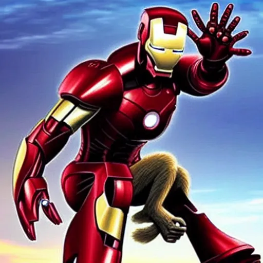 Prompt: iron man if he were a monkey