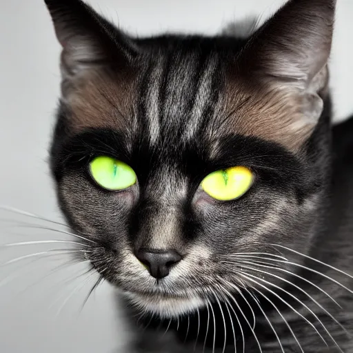 Prompt: cats creepy black lightning eyes wild chasing