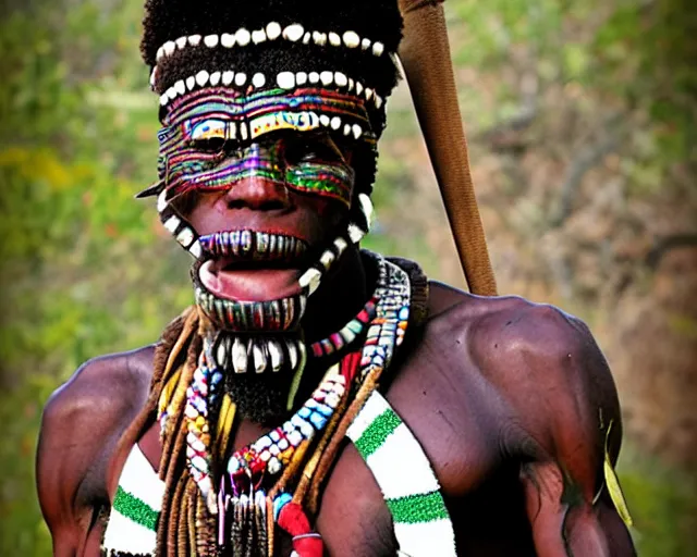 Image similar to zulu tribal warrior