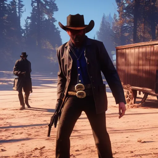 Prompt: Film still of Neon, from Red Dead Redemption 2 (2018 video game)