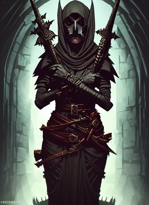 Prompt: symmetry!! darkest dungeon portrait of a female crusader, unholy, intricate, highly detailed, dynamic lighting, digital art, digital painting, artstation, terese nielsen, sharp focus, illustration, art by artgerm and greg rutkowski and moebius, 8 k