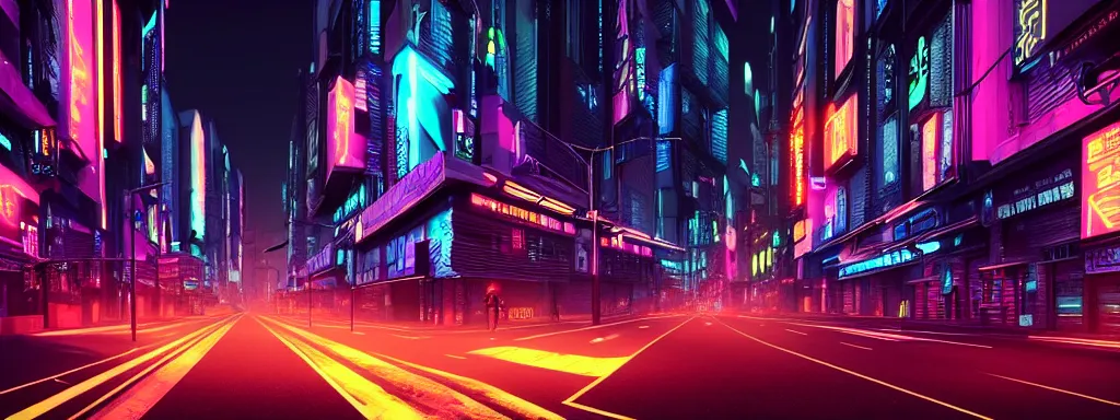 Image similar to A magnificient dark neon futuristic cyberpunk city bustling street at night made in cinema4d, masterpiece, hyper realistic, extreme details, cinematic