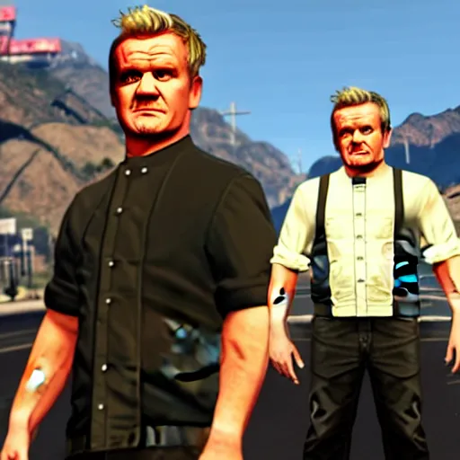 Prompt: Gordon Ramsey in GTA5