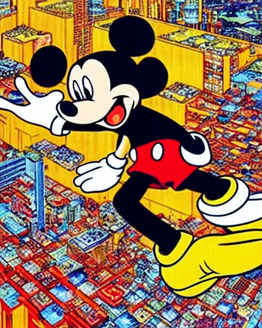 Image similar to a still of mickey mouse in akira ( 1 9 9 1 )