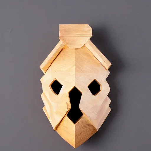 Image similar to hive mind wooden mask